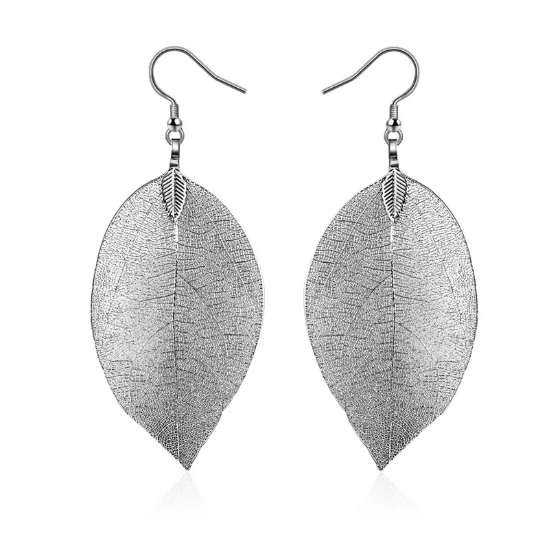 

ROXI 2018 Fashion Brincos Bohemian Long Earrings Natural Leaf Earrings Dangle Earrings For Women Pendientes Mujer Moda Jewelry