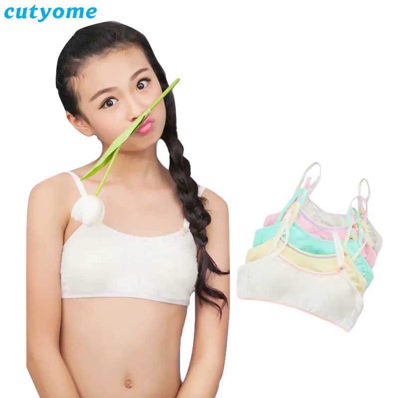 Small Teens cutyome 5pcs/lot brassiere for girls cotton soild underwear Small Teens cutyome 5pcs/lot brassiere for girls cotton soild underwear