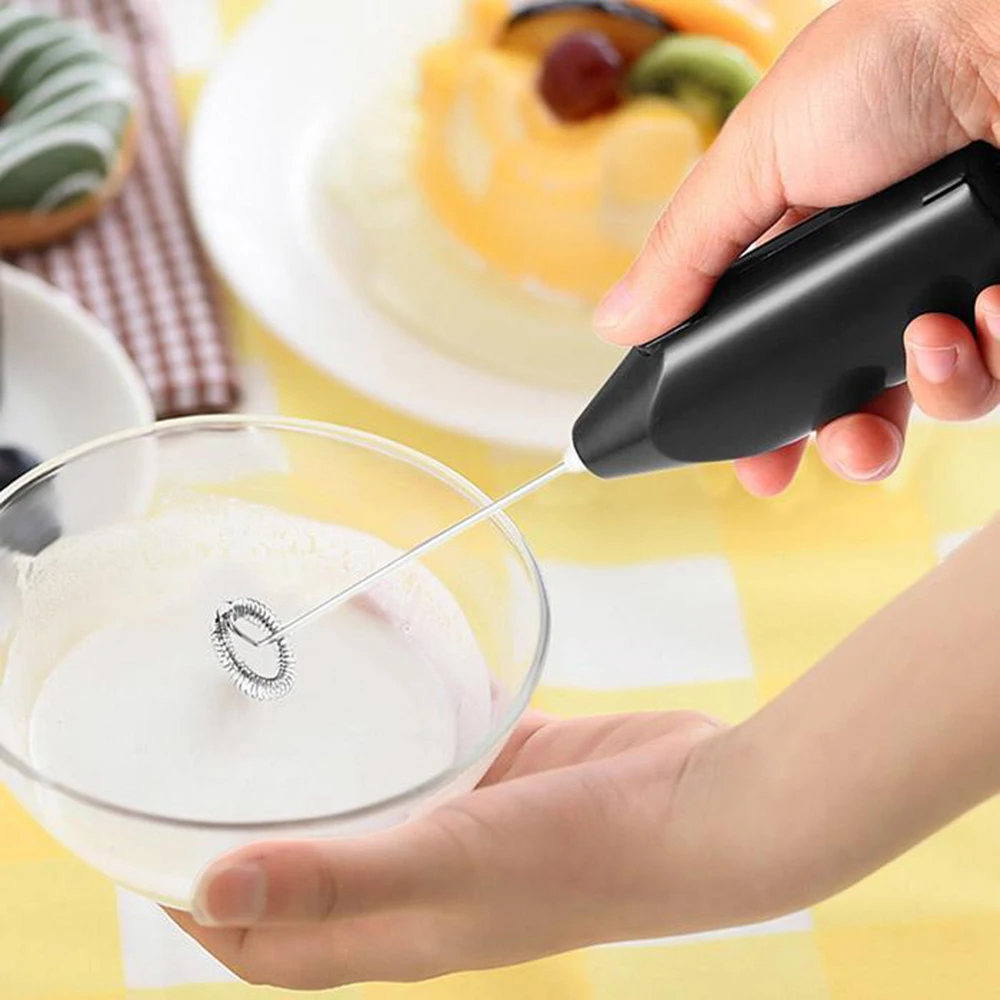 

1Pc Milk Drink Coffee Whisk Mixer Electric Egg Beater Frother Foamer Mini Handle Stirrer Practical Kitchen Cooking Tool