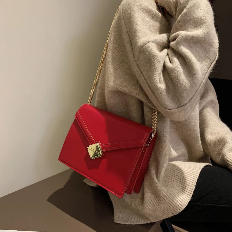 

Vintage bags women fashion simple commute briefcase new small square bag wild shoulder Messenger bag