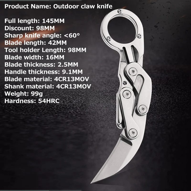 Goedkoop 4Cr13 rvs outdoor survival multifunctionele mechanische folding EDC gereedschap camping draagbare snijden touw mes