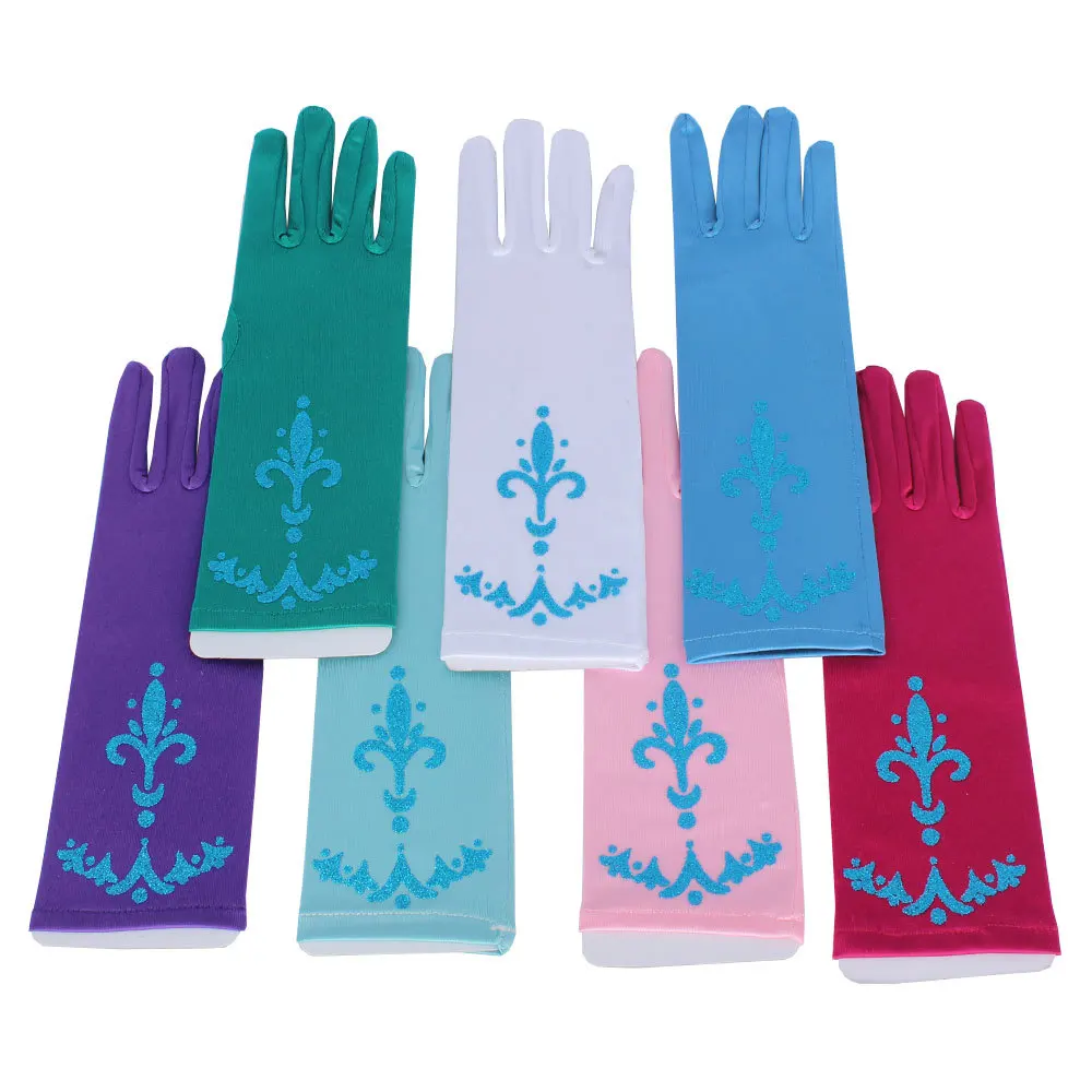 Children Baby Girl's Princess Etiquette Gloves Sweet Cartoon Anna Elsa