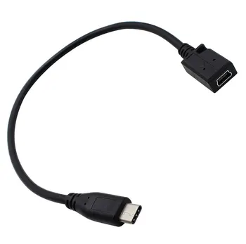 

50pcs Type C USB 3.1 Male to Mini USB Female Charging Data Cable Cord Adapter