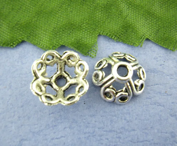 

DoreenBeads Zinc metal alloy Beads Caps Round Antique Silver (Fits 12mm-14mm Beads) Pattern Pattern 10.0mm( 3/8") Dia, 20 PCs