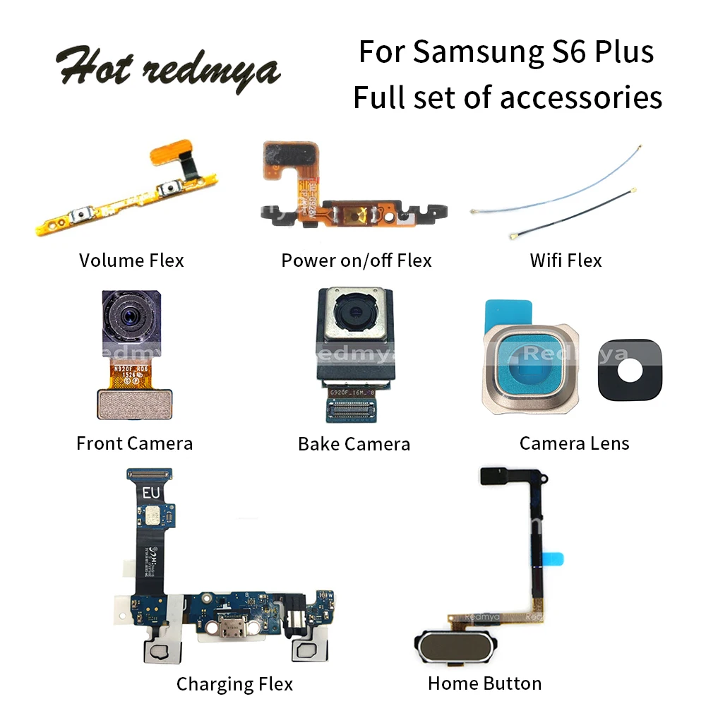 

USB Charging Port Dock For Samsung Galaxy S6 Edge Plus G928F Mobile Phone Flex Cables Rear Back Camera+Camera Lens+Volume Flex