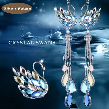 

Sikan,Car Rearview Mirror Hanging Pendant Swan Replica Crystal Auto Interior Decoration Ornament Car Styling Interior Accessorie