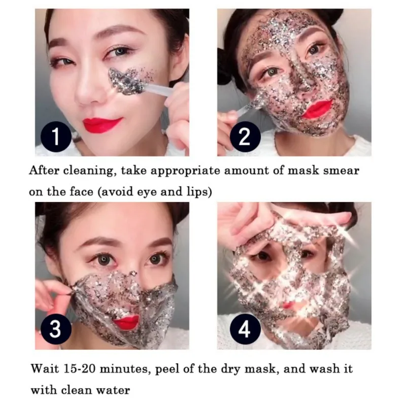 Звезда маска Glow Блеск золото Peel off черная маска для лица в черный горошек угрей глубокое питание и увлажнение Remover корейский лица маски для