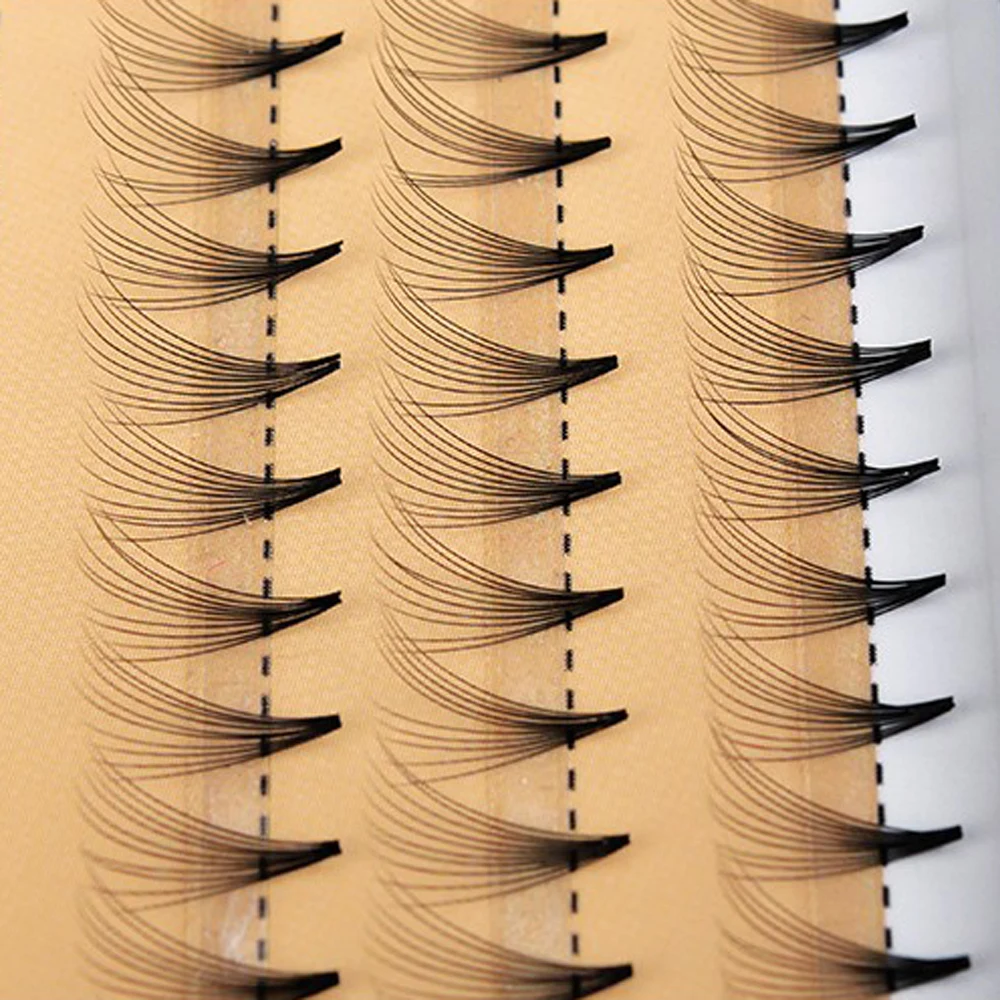 

1 Set Fashion 0.07 C 10D Wave Individual Mink Natural Long Soft False Eyelashes Eye Lashes maquiagem Extension Cosmetic Tools