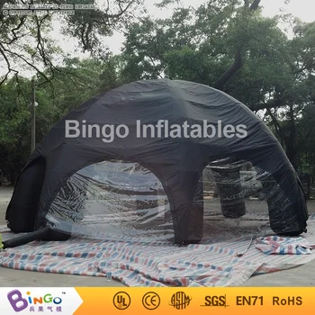 

Tents Model Black 8m Geodesic Dome Tent with Transparent Covers, 8 legs Inflatable Spider Tent for Events Party Show Activity