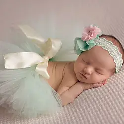 Реквизит для фотографии новорожденных Детский костюм наряд для маленькой принцессы юбка-пачка оголовье ребенка Опора Одежда для малышей