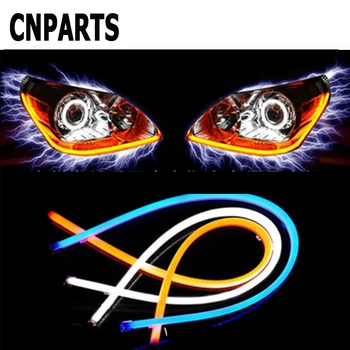 

CNPARTS 2pc 60CM Car DRL Flexible Daytime Running LED Light Lamp For Audi A4 B7 B5 A6 C6 Q5 Honda Civic 2006-2011 Fit Accord CRV