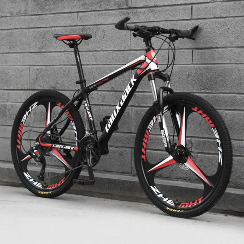 Горный велосипед 21 с переменной скоростью три ножа XC беговые горные велосипеды с переменной скоростью дорожный велосипед - Цвет: Black-red