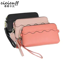CICICUFF, натуральная кожа, клатч, сумка, новинка, женский кошелек, кожа, многофункциональный, на молнии, дневной клатч, для телефона, сумки, кошелек, браслет, сумка