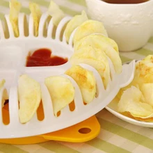 1 шт. микроволновая печь Запеченный чипсы микроволновая Плита картофеля производитель DIY Выпекать домашний срезы картофеля выпечки инструменты