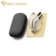 IVSTA с сумкой очки для чтения женские для мужчин очки Металлические Складные Гибкие очки для света смола линзы+ 100+ 150+ 200 031