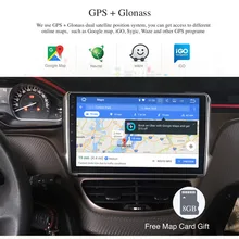 1 din автомобильное радио gps Android 9,0 для peugeot 2008/208 навигационное головное устройство мультимедиа встроенный wifi Bluetooth mirror-link RDS