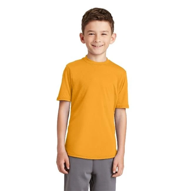 Port & Co PC381Y Youth Performance Blend Tee Gold - Large