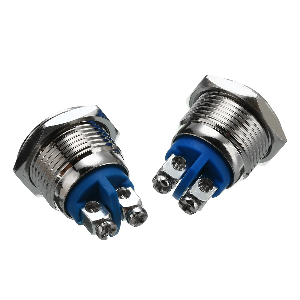 5pcs New 16mm 3A/250V Metal Waterproof Push Button Switch Car Motorcycle Momentary Horn Button Switch Auto Reset