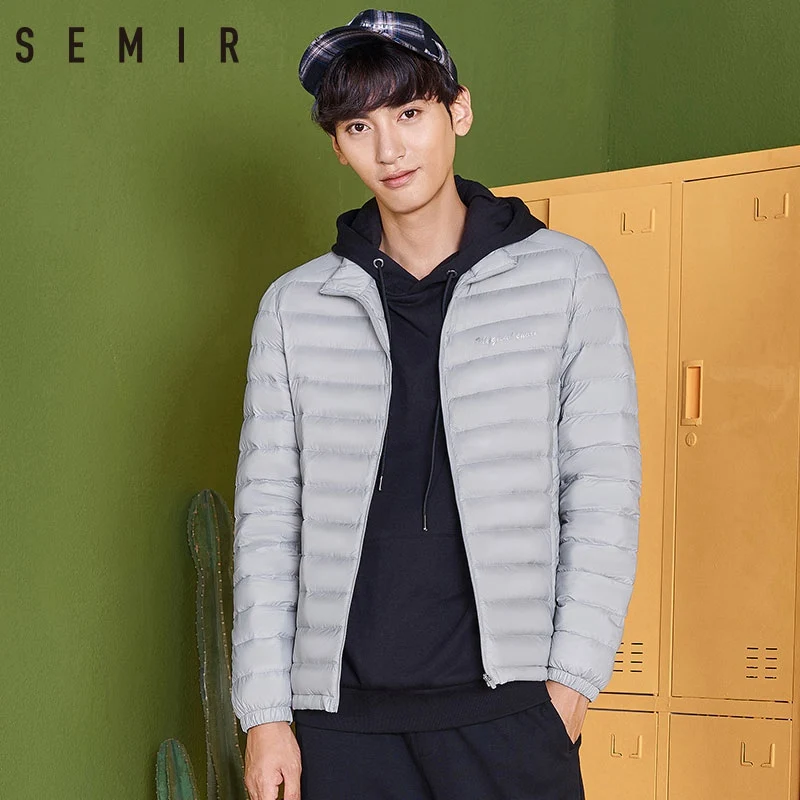 SEMIR легкий пуховик мужской зимний новый короткий красивый куртка тонкий