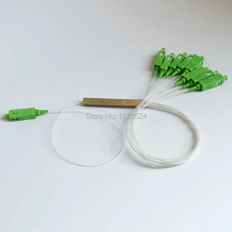 Free Shipping 10pcs/lot 0.9mm SM Steel Tube 1x8 Mini Blockless SC/APC 8 Ports Fiber Optic PLC Splitter | Мобильные телефоны и