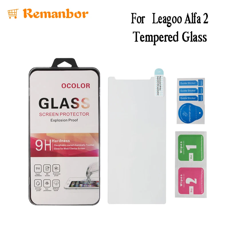 Remanbor закаленное для leagoo Альфа 2 Стекло Экран протектор Защитная Плёнки Сталь