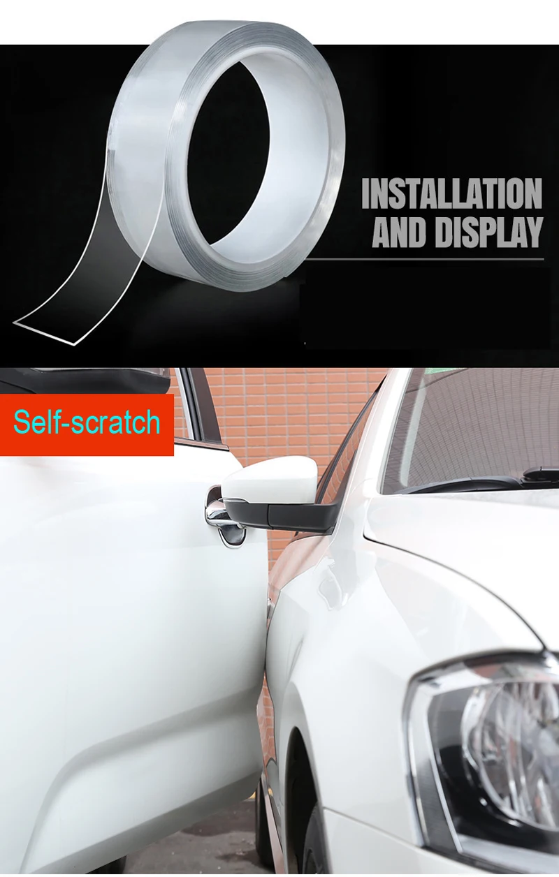 Universal Car Door Edge Guard Scratch Strip Anti Collision Bumper Protector Rubber Trim Molding Scratch Strip Crash Bar