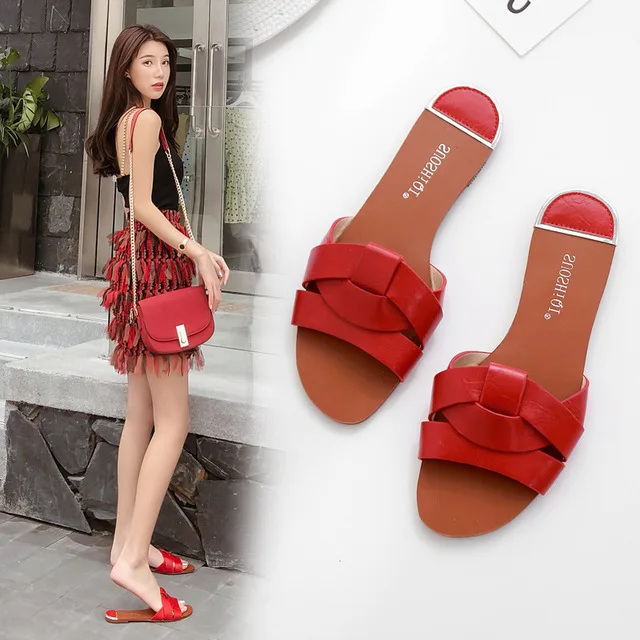 

Dropshipping 2019 summer cross women's slippers flat shoes beach slippers large wholesale whatsapp +8613586826522 SXJJ058