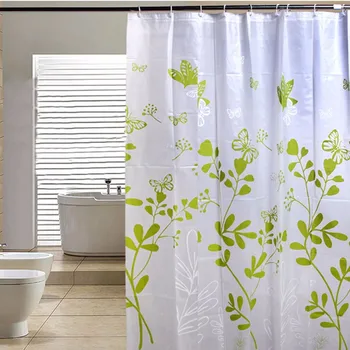 

shower curtain modern waterproof PEVA shower curtain green butterfly shower curtain walking dead bathroom shower curtain