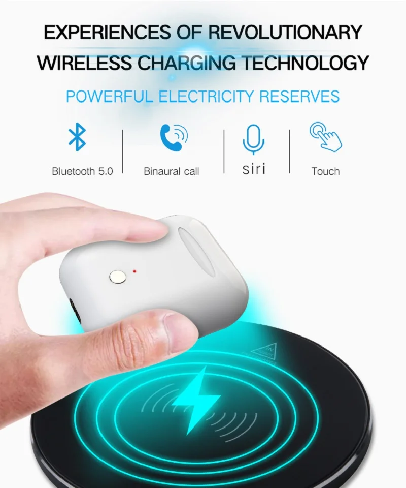 LK-TE8 air pod Smart touch no button TWS Headphones Bluetooth v5.0 Headset Wireless Earphone 7