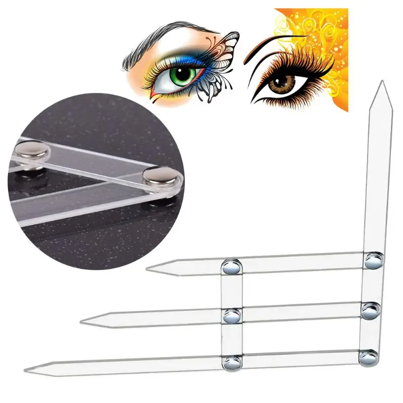 

Eyebrow Shaping Stencils Grooming Kit Acrylic Eyebrow Ruler Eyebrow Grooming Caliper Stencil Shaper Measure Makeup Tools Sets