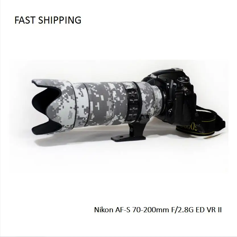 DHL/EMS доставка пальто для объектива Камуфляж Nikon AF-S 70-200 мм F/2 8G ED VR II одежда защита