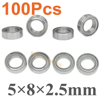 

100PCS Micro Ball Bearings 5x8x2.5mm for Traxxas Slash 1/16 1/10 RC Car Parts Fit HPI Associated Tamiya Kyosho Axial Redcat Toys