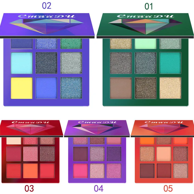 

Cmaadu 9 Color Glitter Eyeshadow Matte Eyeshadow Pallete Waterproof Shimmer Eye Shadow Makeup Palletes of Shadows
