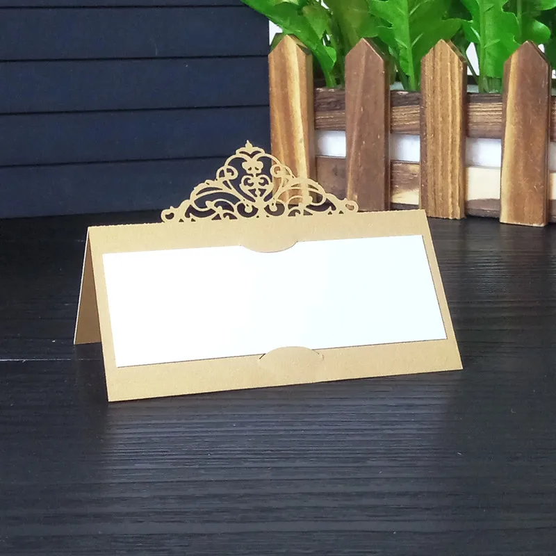  100pcs Blue Wedding Table Card Place Card Banquet Decoration Number Name Card Party Cards Invitatio - 32845402818