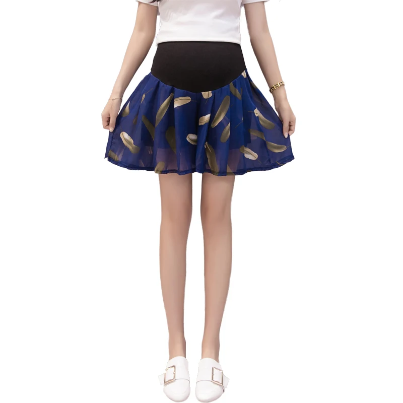 

Pengpious 2019 summer pregnant women plus size polka dot chiffon skort shorts fashion printed maternity loose shorts high waist