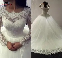 Robe De mariée QUEEN Свадебные 2019 бальное платье Пышное свадебное платье Vestidos De Novias на заказ размер свадебное платье HC94
