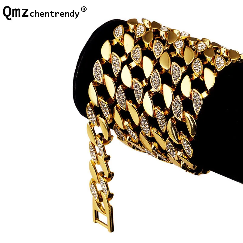 

Mens Hip Hop Necklaces Electroplated MIAMI CUBAN LINK Chain Shiny Cubic Zirconia Bling Iced Out Jewellery