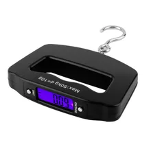 

Black ABS plastic Pocket 50kg/10g LCD Digital Fishing Hanging Electronic Scale Hook Weight Luggage 120mm x 80mm x25mm