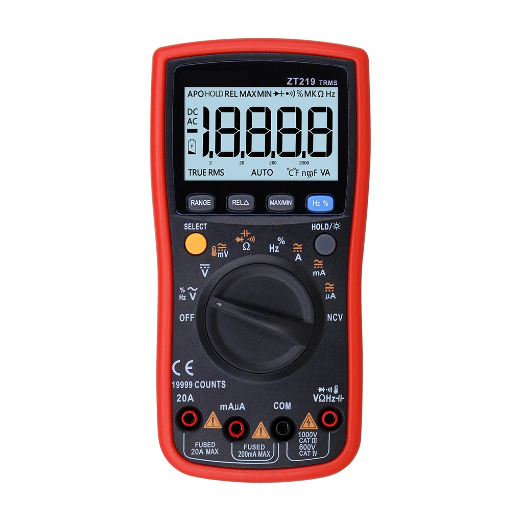 

ZT219 19999 Word Digital Multimeter Automatic Range High Precision Backlit Display Digital Multimeter