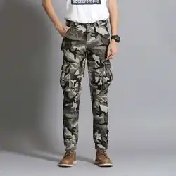 7540 штаны-карго Военный стиль мульти-карманы брюки мужские Pantalon hombre хип-хоп брюки прямой низ с молнией джоггеры
