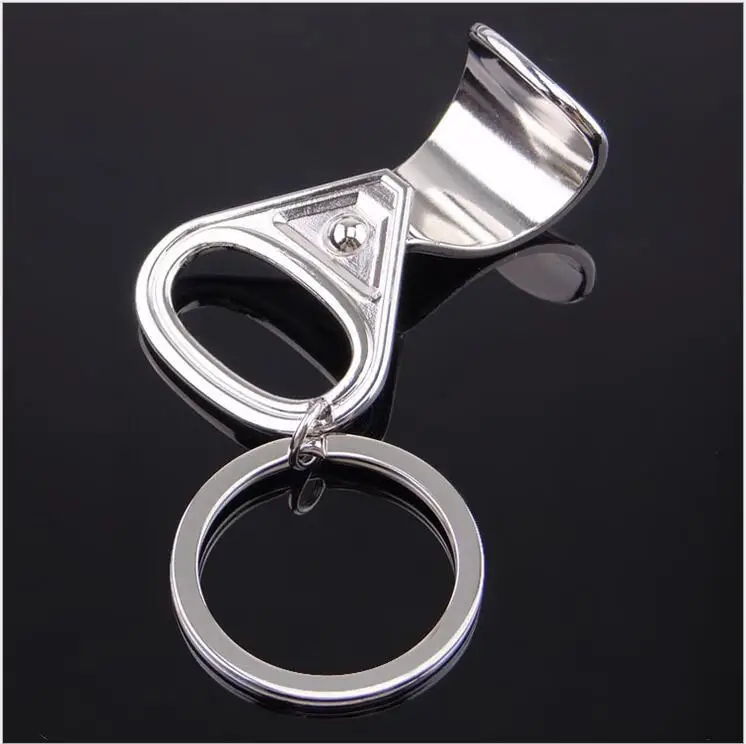 

100 pieces / party DHL shipping metal easy to pull the beer bottle opener keychain creative gift practical gift