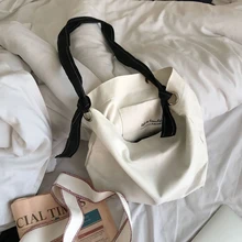 Многоразовая Хлопковая сумка для покупок Высококачественная женская сумка через плечо из хлопчатобумажной ткани сумки-тоут Webshop эко складная корзина для покупок