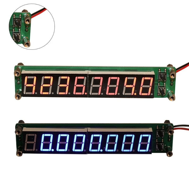 New High quality 0.1-60MHz 20MHz-2.4GHz RF 8 Digit LED Singal Frequency Counter Cymometer Tester Apr