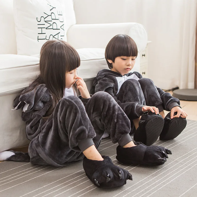 

Kids Wolf Kigurumi Pajamas Animal Onesies For Boys Child Fancy Suit Girls Bodysuit Halloween Cosplay Costume For Birthday Party