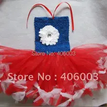 4th July платье-пачка для девочек красный белый синий с белыми кончиками