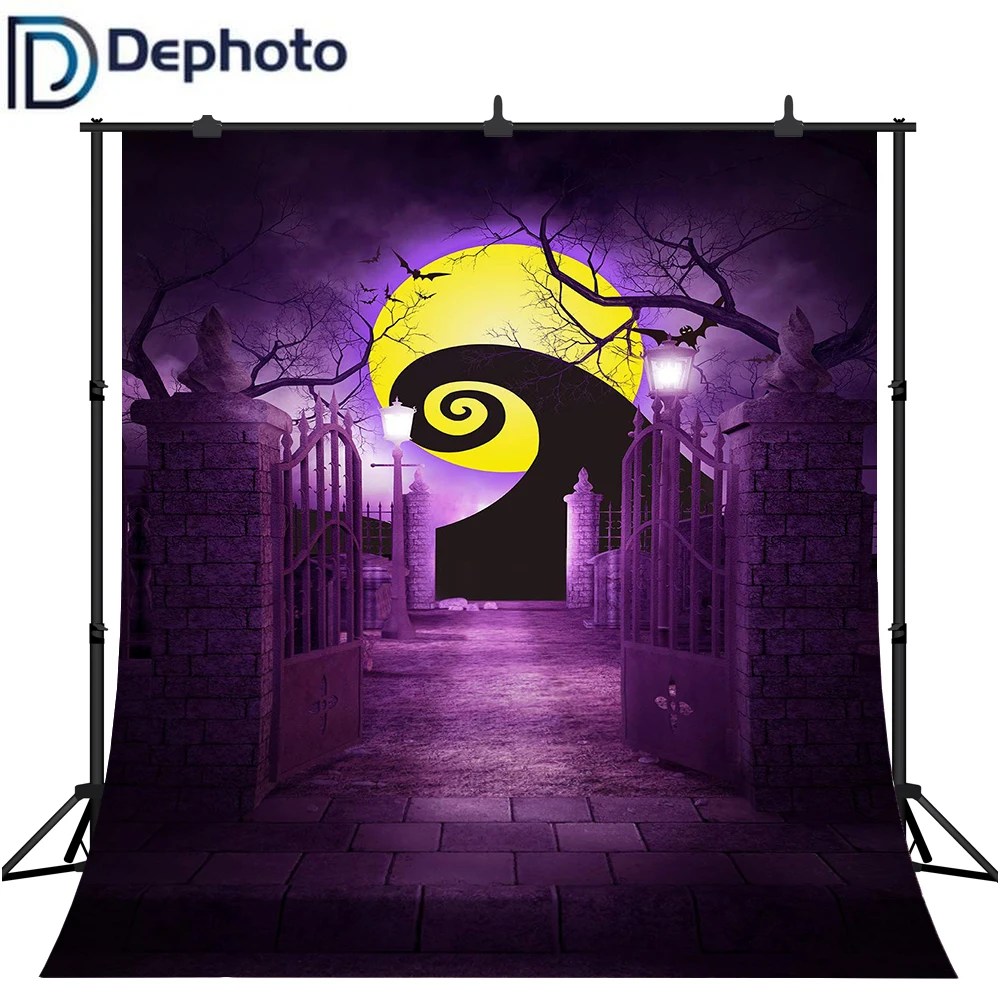 

Dephoto Halloween Backdrop Pumpkin Jack Theme Photo Studio Photography Background Nightmare Before Party Decor Shoot Props