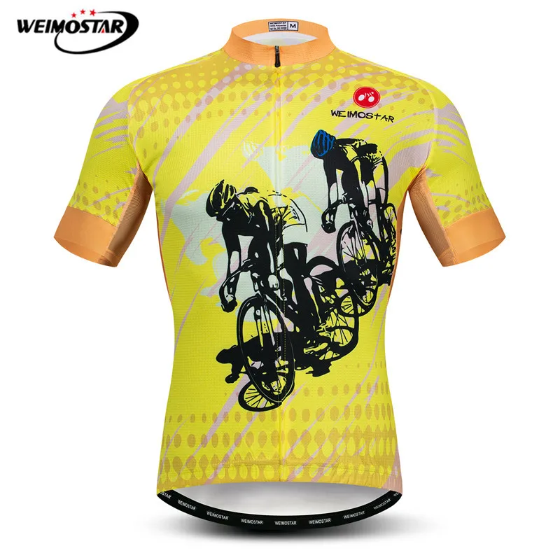 Maillot Cyclisme Weimostar Homme – Drapeau Américain, Zip Intégral, Taille XL