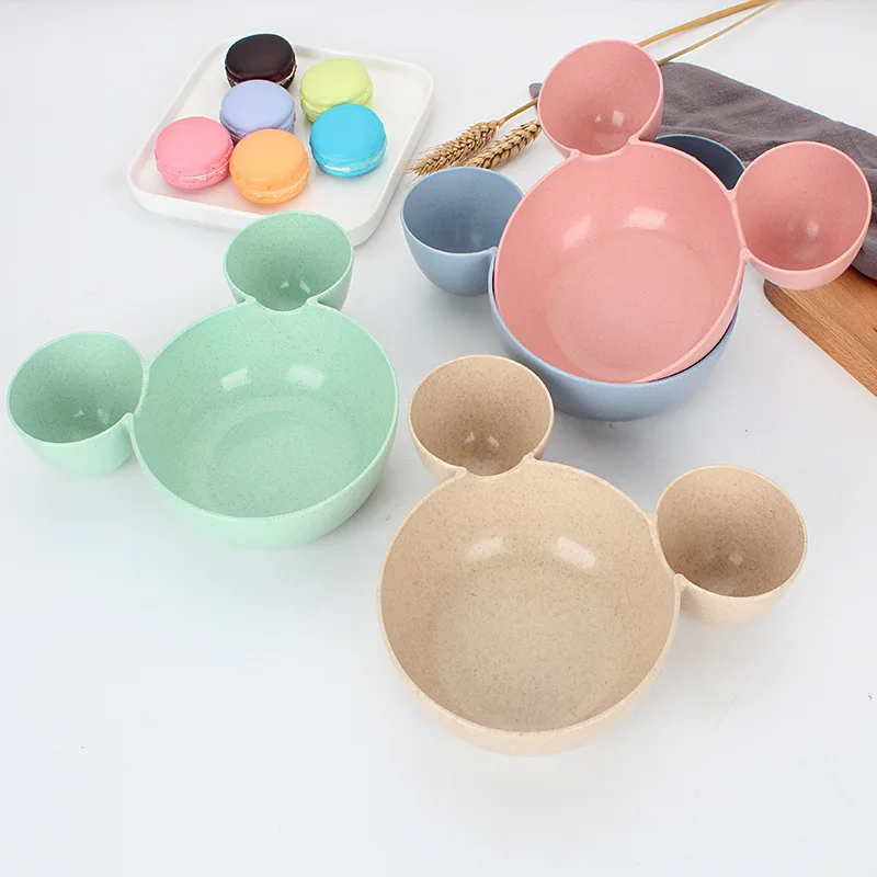 Новинка 2017 года мышка в форме улыбающегося лица Детская тарелка для кормления