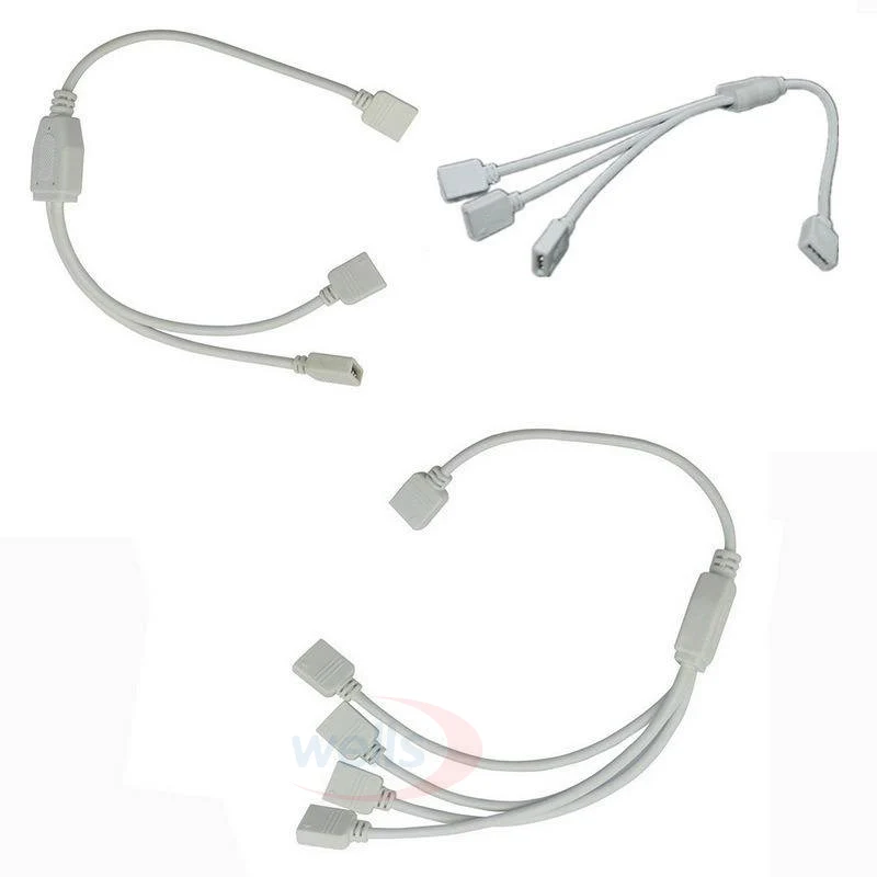 

1pcs RGB connector 4PIN 1 To 2/3/4 Cable RGB LED Flexible Strip Female Connector For 3528 5050 RGB SMD Strip light