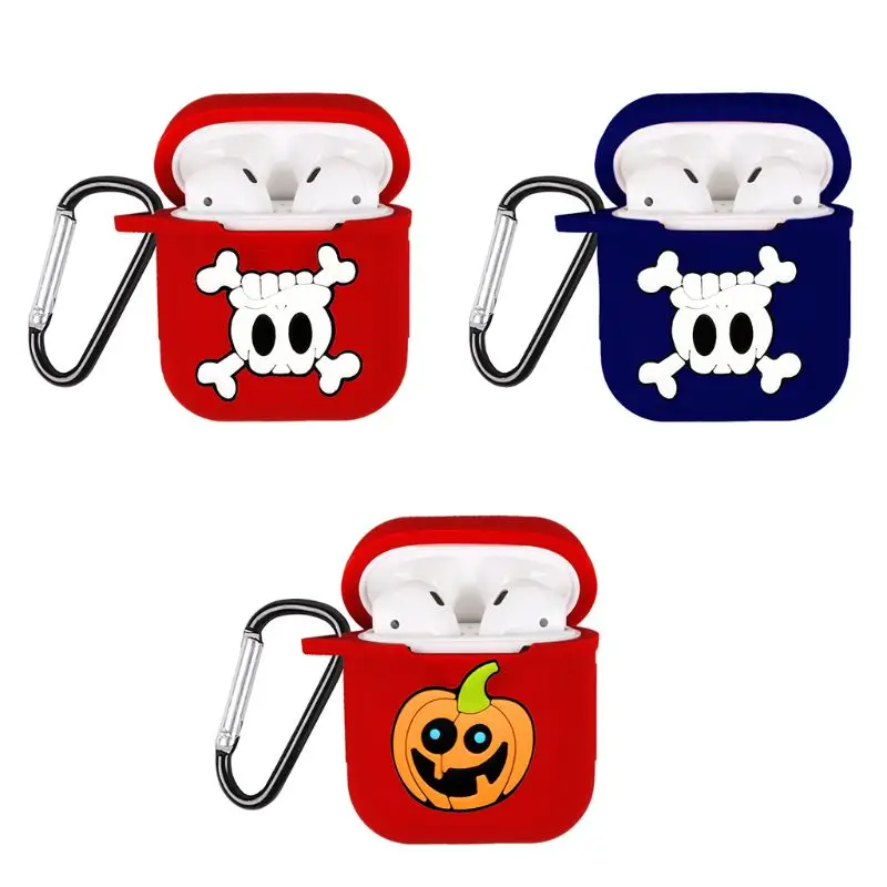 

Fashion Halloween Theme Soft Silicone Full Protective Cover Shockproof Case Skin for Airpods 1/2 Wireless Earphone Charging Box